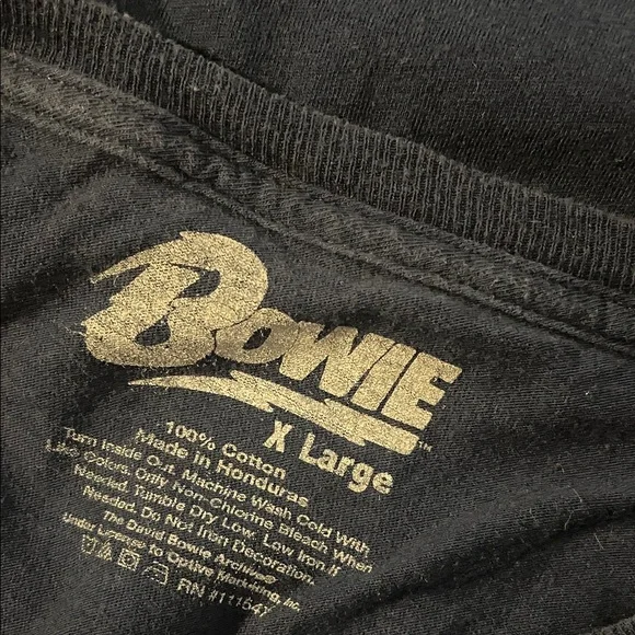 David Bowie Graphic Navy T-Shirt XL - Picture 2 of 2
